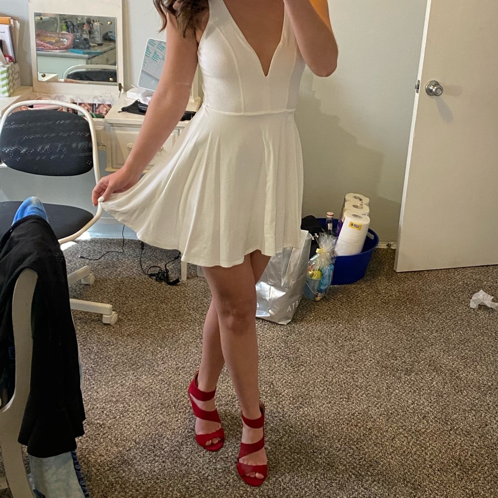 White Mini Dress - Picture 2 of 3